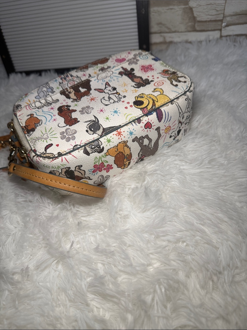 Disney Dooney and Bourke Dogs Paw Prints Sketch Ambler Crossbody Bag - Picture 4 of 16